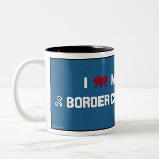 I Love My Border Collie Two-Tone Coffee Mug