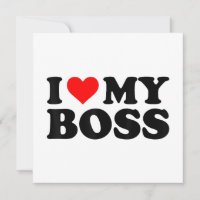 I Love My Boss Funny Red Heart Boss I Heart My Bos