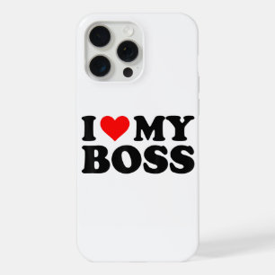 I Love My Boss Funny Red Heart Boss I Heart My Bos iPhone 15 Pro Max Case
