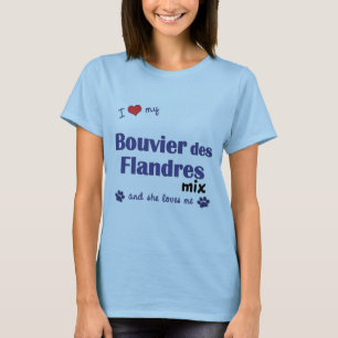 I Love My Bouvier des Flandres Mix (Female Dog) T-Shirt