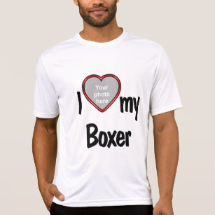 I Love My Boxer Cute Sweet Heart Photo Frame T-Shirt