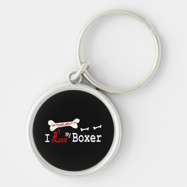 I Love My Boxer Key Ring (Front)