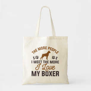 I Love My Boxer Tote Bag