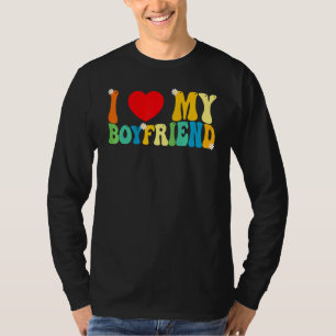 I Love My Boyfriend BF  Red Heart Love   Valentine T-Shirt