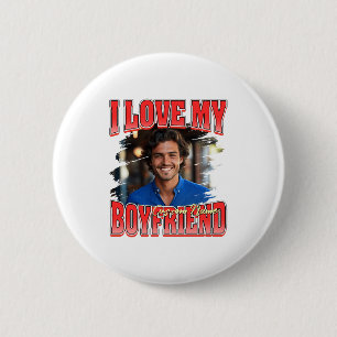 I Love My Boyfriend Bootleg Valentines Day Rap T S 6 Cm Round Badge
