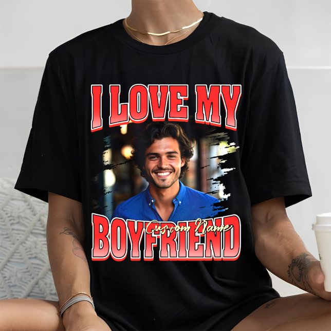 I Love My Boyfriend bootleg valentines day rap Tri-Blend Shirt (Creator Uploaded)