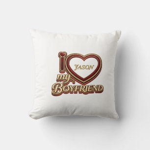 I Love My Boyfriend Custom Cushion
