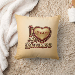 I Love My Boyfriend Custom Cushion