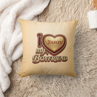 I Love My Boyfriend Custom Cushion
