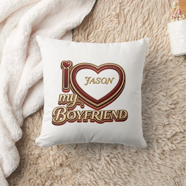 I Love My Boyfriend Custom Cushion (Blanket)