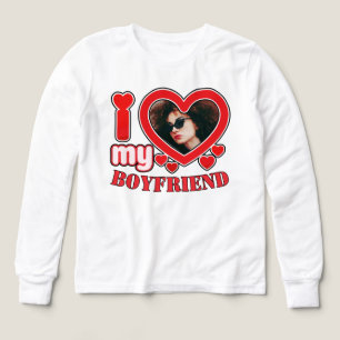I Love My Boyfriend Custom Heart Photo