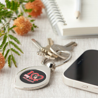 I Love My Boyfriend Custom Photo Key Ring