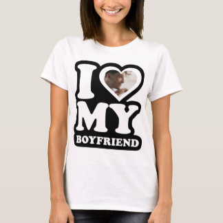 I Love My Boyfriend - Custom Photo Personalised T-Shirt