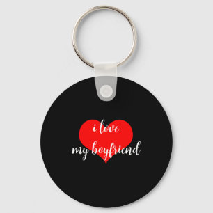 I Love My Boyfriend Cute Romantic Valentines Day T Key Ring