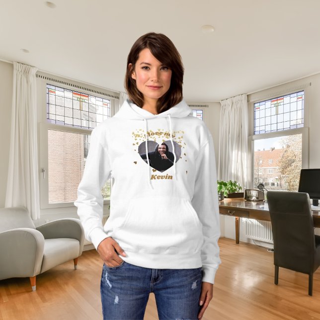 I love my boyfriend heart photo name hoodie (Creator Uploaded)