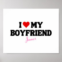 I Love My Boyfriend Heart Romantic Custom Name