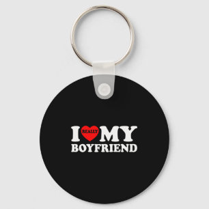 I Love My Boyfriend I Heart Bf Funny Couple Valent Key Ring
