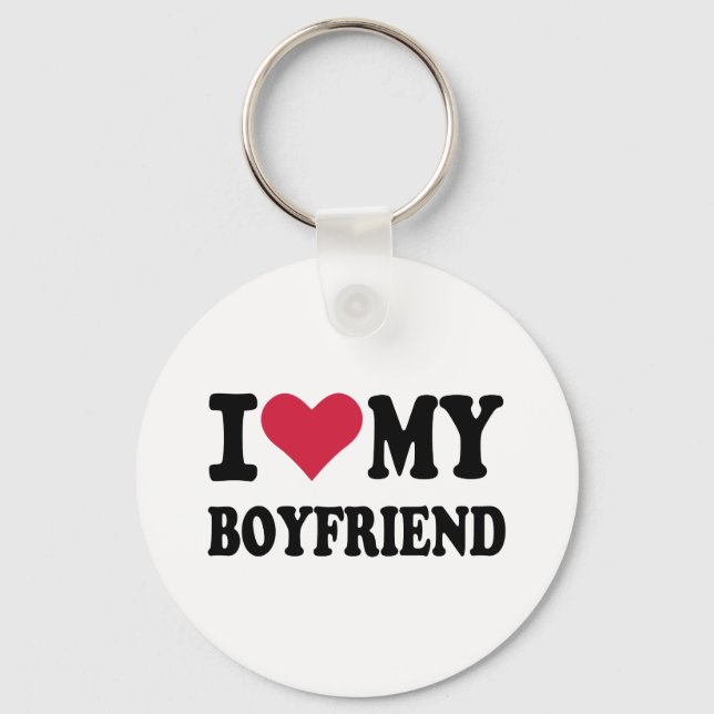 I love my boyfriend key ring (Front)