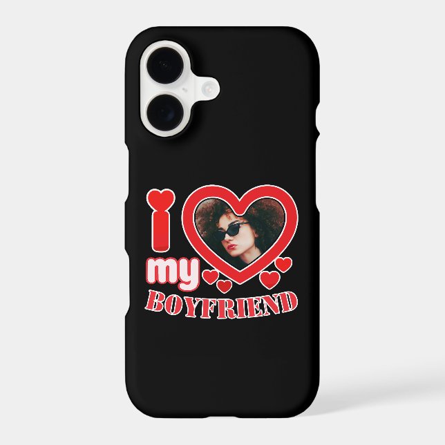 I Love My Boyfriend Personalised iPhone Case (Back)