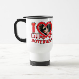 I Love My Boyfriend Personalised Travel Mug