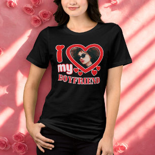 I Love My Boyfriend Personalised Tri-Blend Shirt