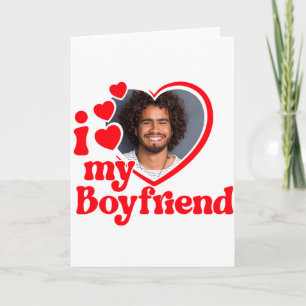 I Love My Boyfriend Photo Custom T Shirt_1  Card