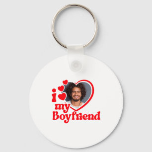 I Love My Boyfriend Photo Custom T Shirt_1  Key Ring