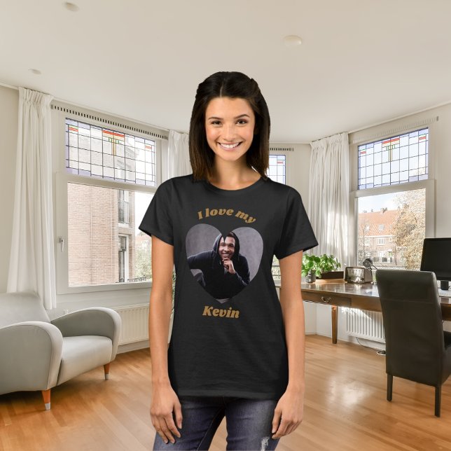 I love my boyfriend photo name T-Shirt (Creator Uploaded)