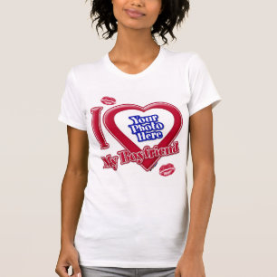 I Love My Boyfriend Photo Red Heart Lips T-Shirt