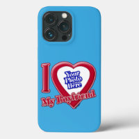 I Love My Boyfriend Photo Red Heart Teal