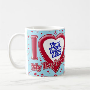 I Love My Boyfriend Photo Red Hearts Blue Horizon Coffee Mug