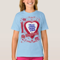 I Love My Boyfriend Photo Red Hearts Kiss Light Bl