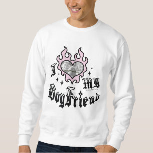I Love My Boyfriend - Pink - DingusDesign Sweatshirt