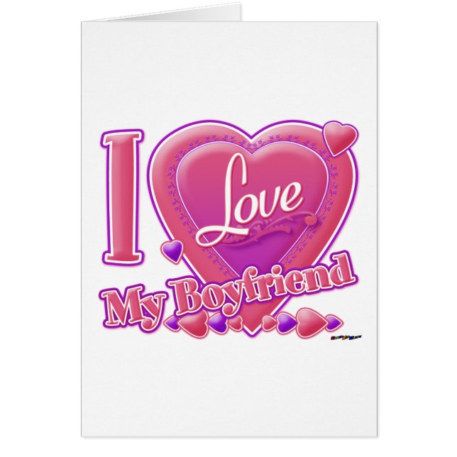 I Love My Boyfriend pink/purple - hearts (Front)