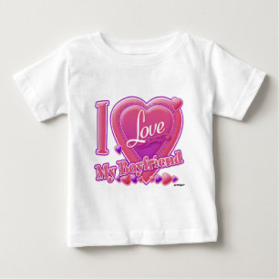 I Love My Boyfriend pink/purple - hearts Baby T-Shirt