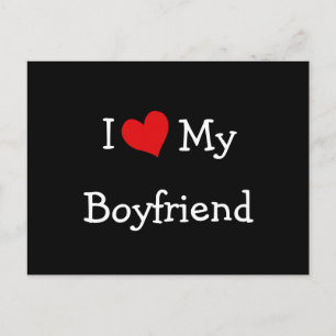 I Love My Boyfriend Postcard