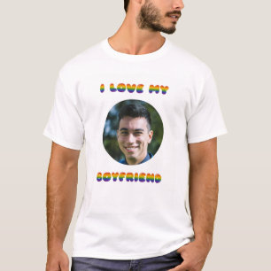 I Love My Boyfriend Rainbow LGBT T-Shirt
