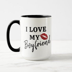 I Love My Boyfriend Romantic Coffee Mug