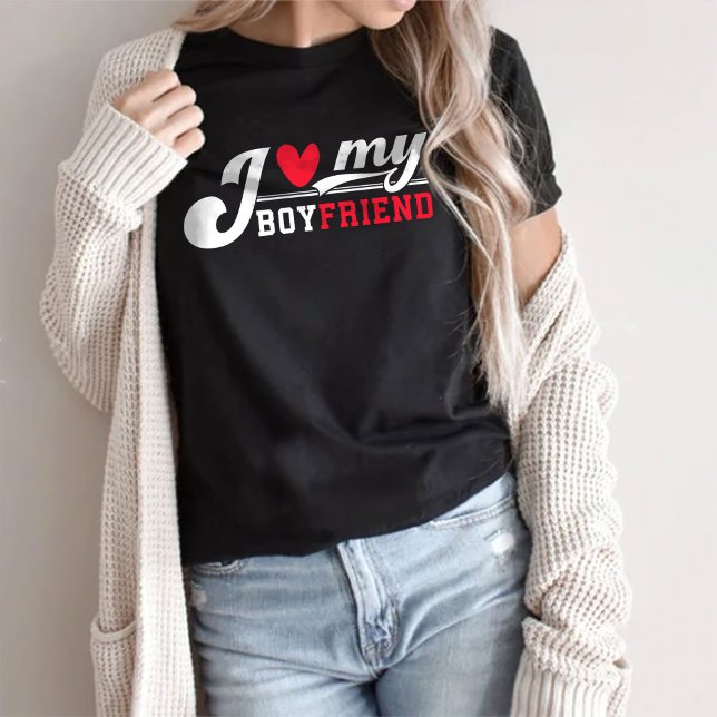 I Love My Boyfriend T-shirt, Valentine Gift T-Shir T-Shirt (Creator Uploaded)