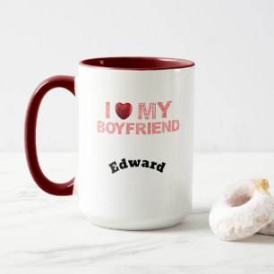 I Love my Boyfriend two-tone Mug