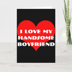 I Love My Boyfriend Valentines Day Typography 2025 Card