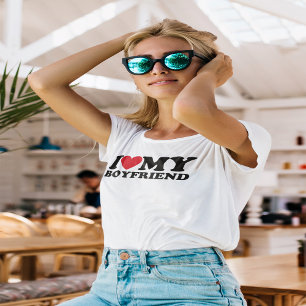I Love My Boyfriend With Heart T-Shirt