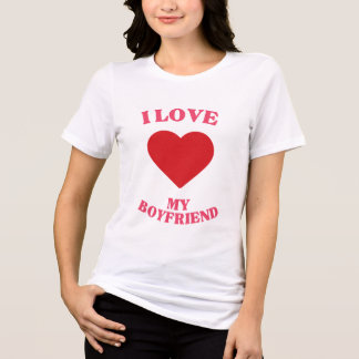I Love My Boyfriend Women's Cotton T-Shirt | Tri-Blend Shirt