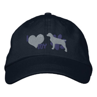 I Love my Boykin Spaniel Embroidered Hat (Blue)