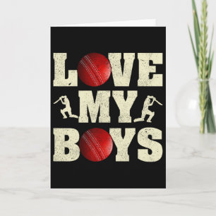 I Love My Boys Cricket Funny Father's Day Cricket Card
