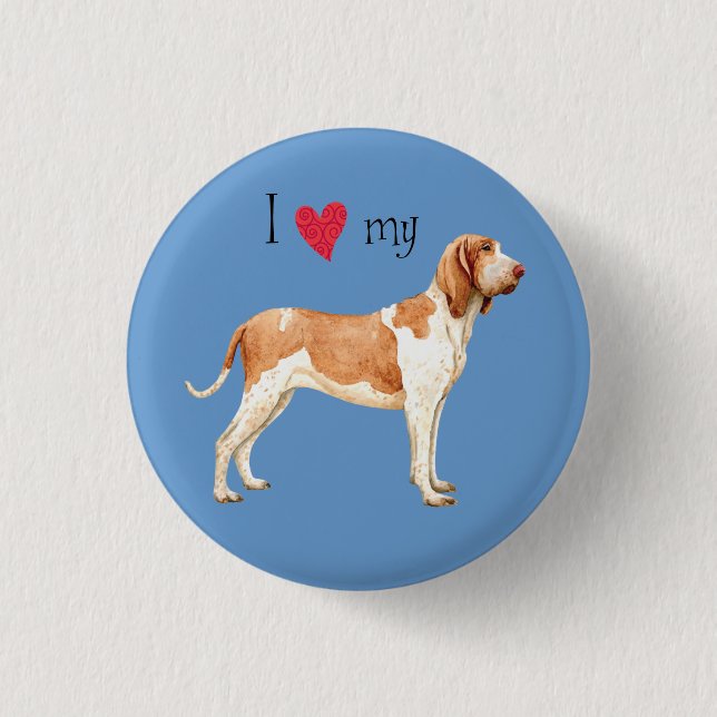 I Love my Bracco Italiano 3 Cm Round Badge (Front)