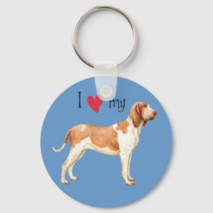 I Love my Bracco Italiano Key Ring