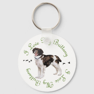 I Love My Brittany Key Ring