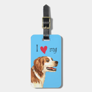 I Love my Brittany Luggage Tag