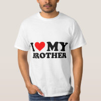 I Love My Brother Funny Red Heart Brother I Heart 